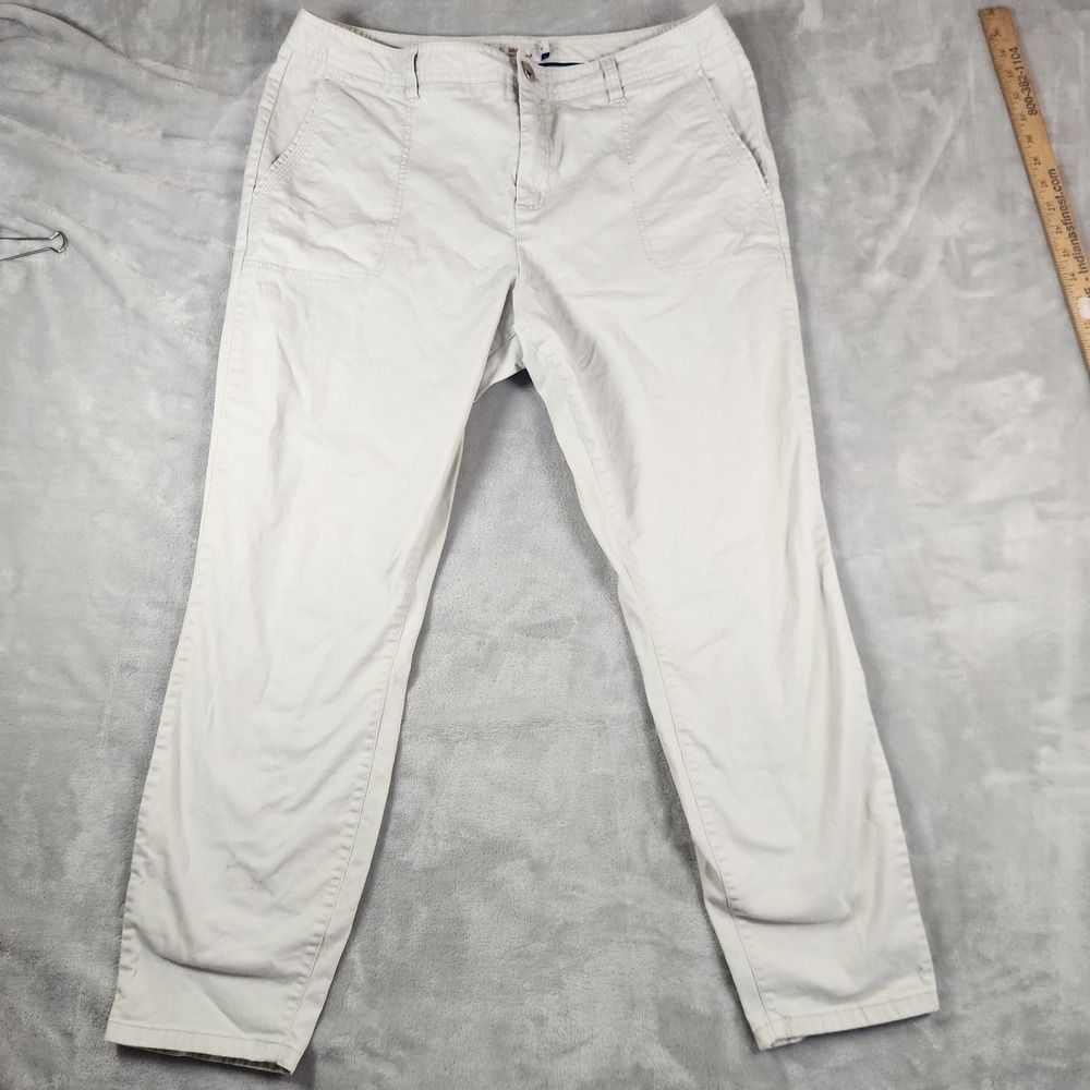 Vineyard Vines Pants Women 14 Skinny Utility Beige Coastal Grandma Preppy